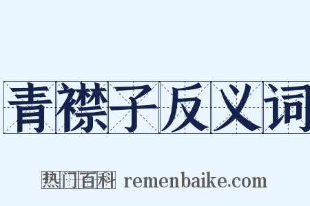 青襟子反义词是什么意思的图片